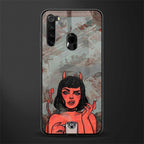 devil buys mymerchandize glass case for redmi note 8 image