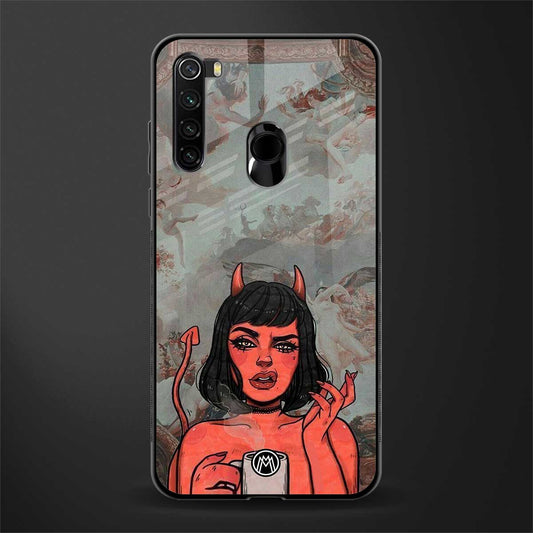 devil buys mymerchandize glass case for redmi note 8 image