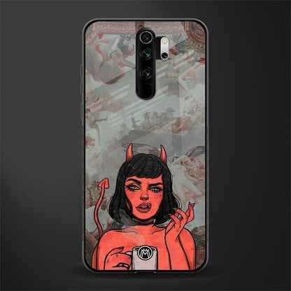 devil buys mymerchandize glass case for redmi note 8 pro image