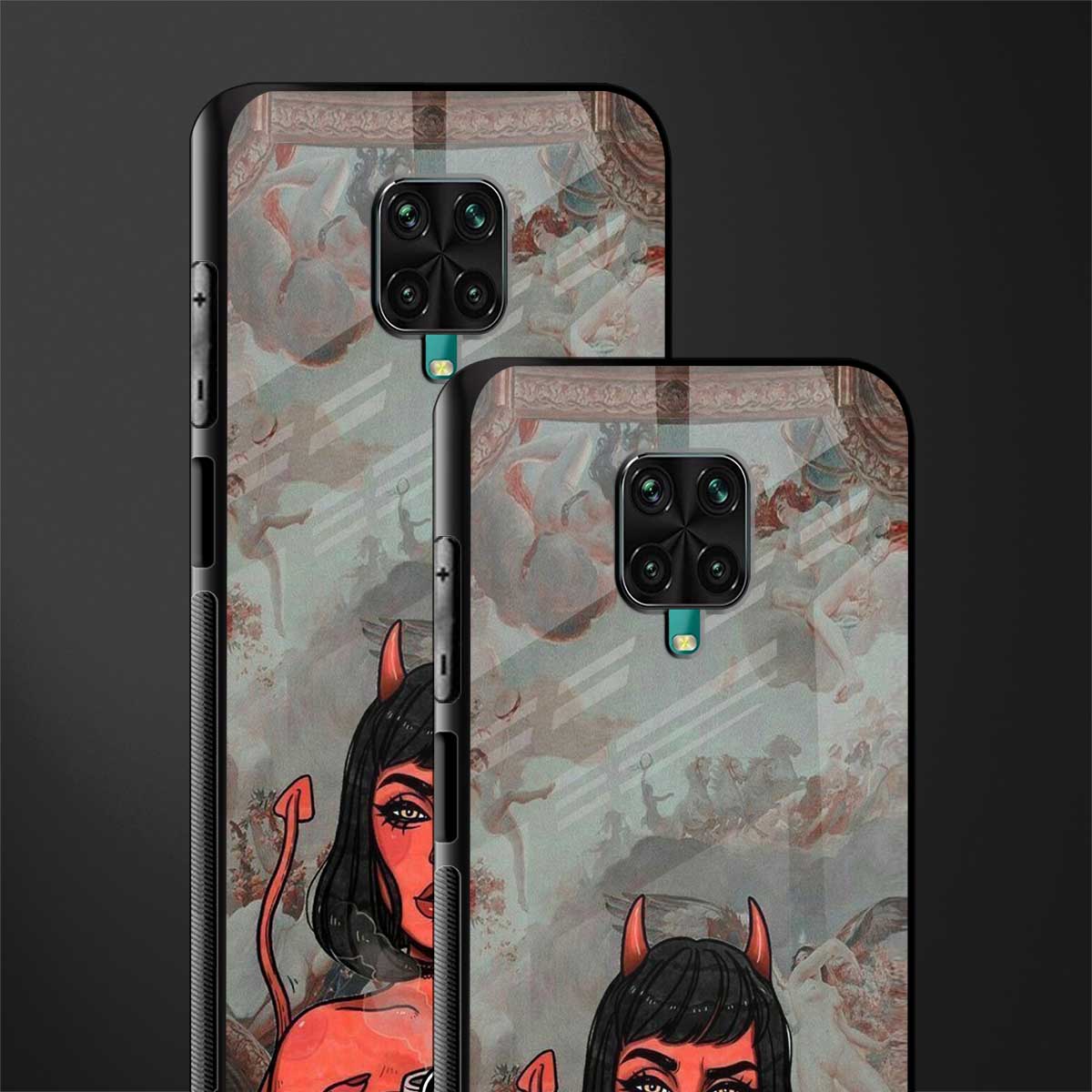 devil buys mymerchandize glass case for redmi note 9 pro max image-2
