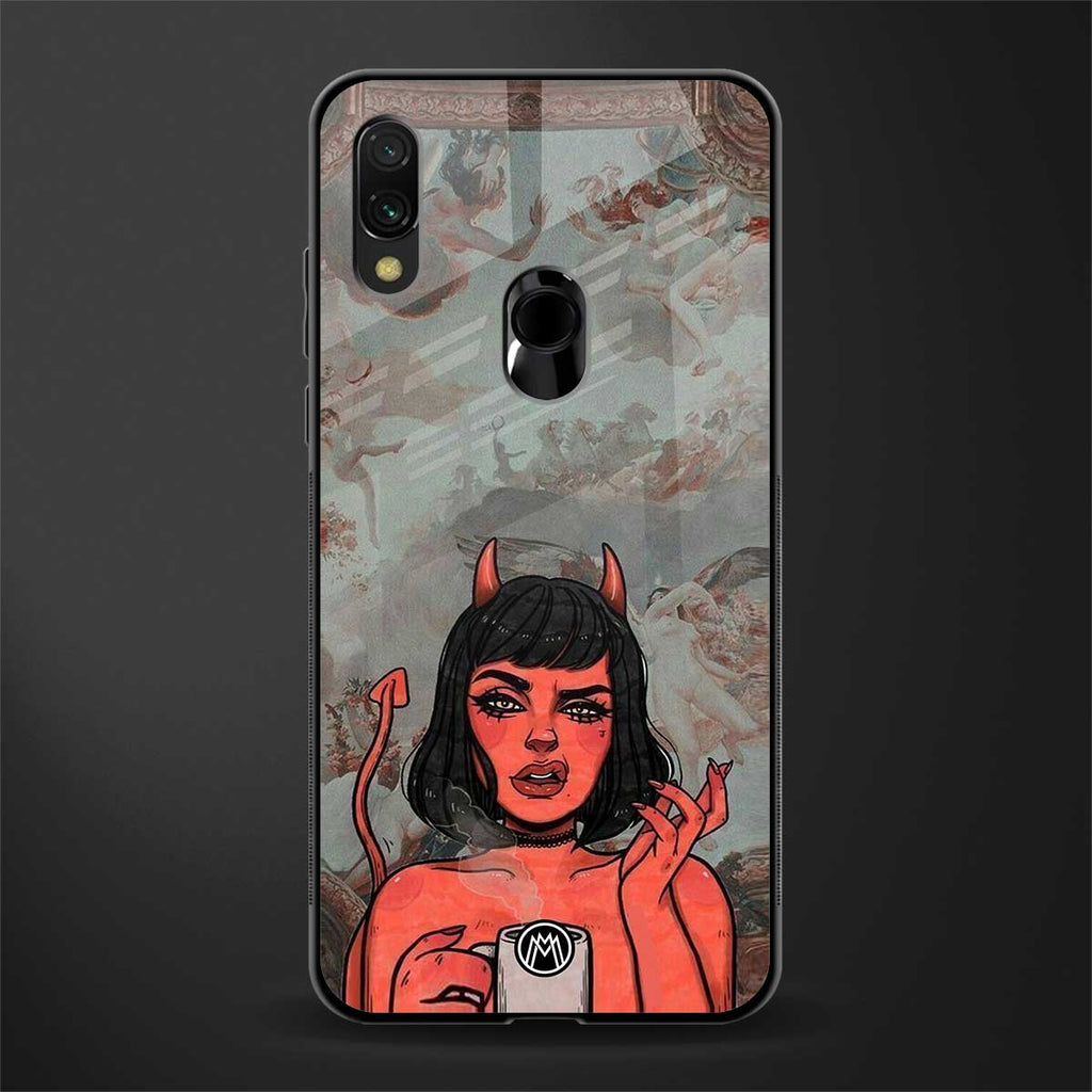 devil buys mymerchandize glass case for redmi 7redmi y3 image
