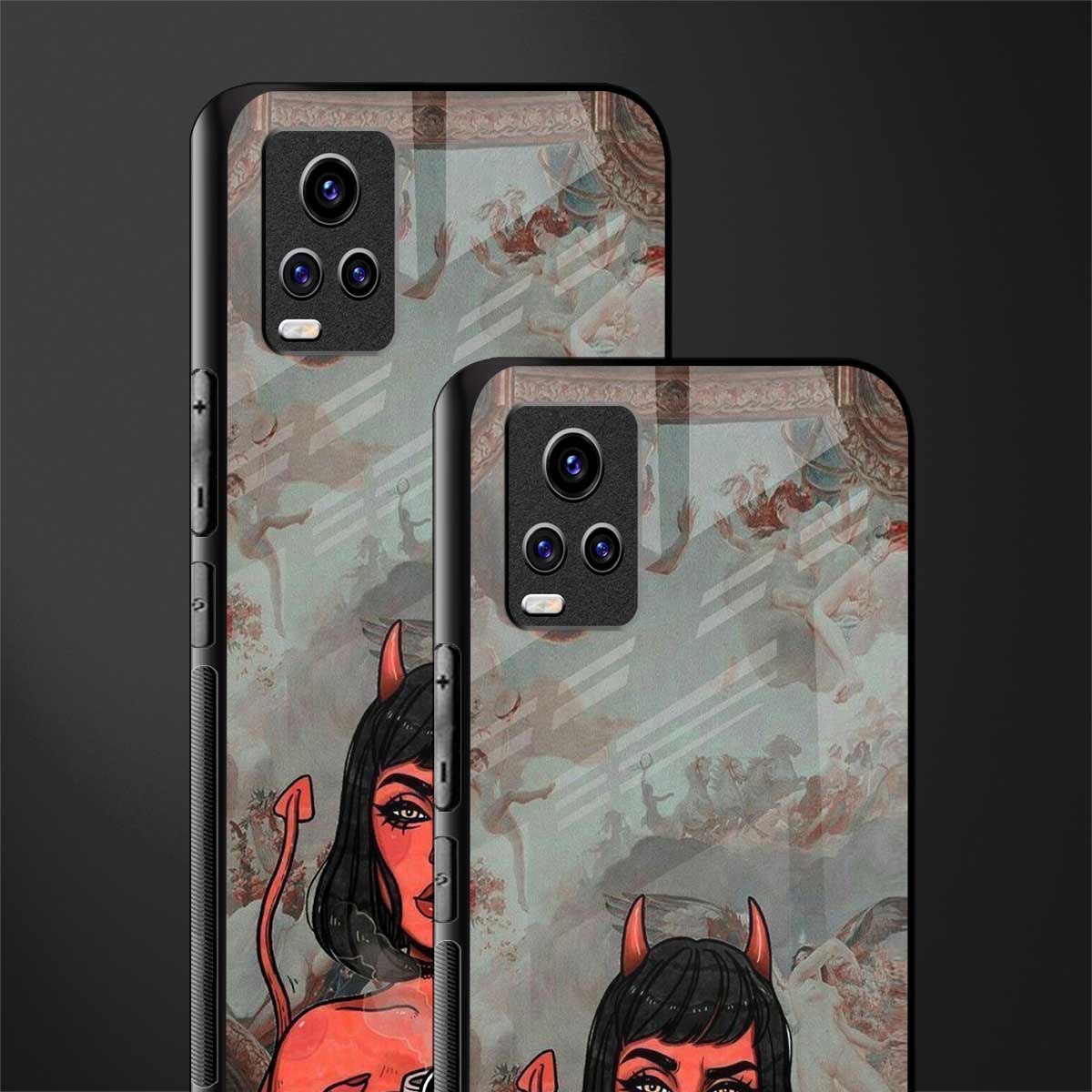 devil buys mymerchandize back phone cover | glass case for vivo y73