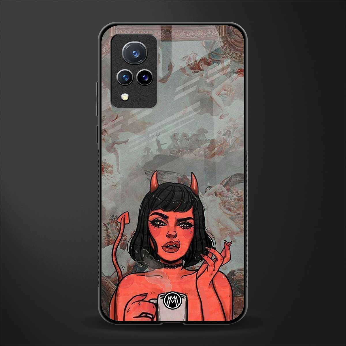 devil buys mymerchandize glass case for vivo v21 5g image