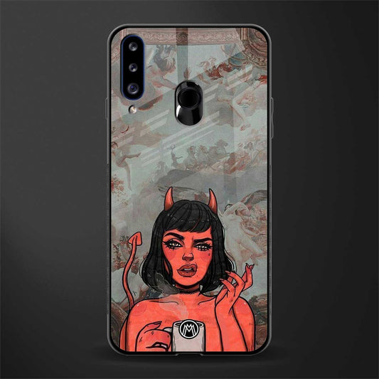 devil buys mymerchandize glass case for samsung galaxy a20s image