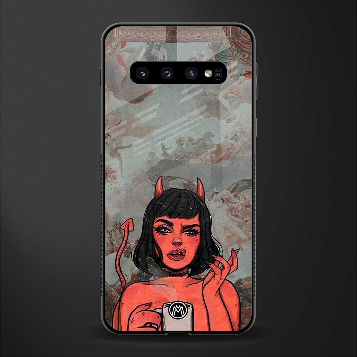 devil buys mymerchandize glass case for samsung galaxy s10 image