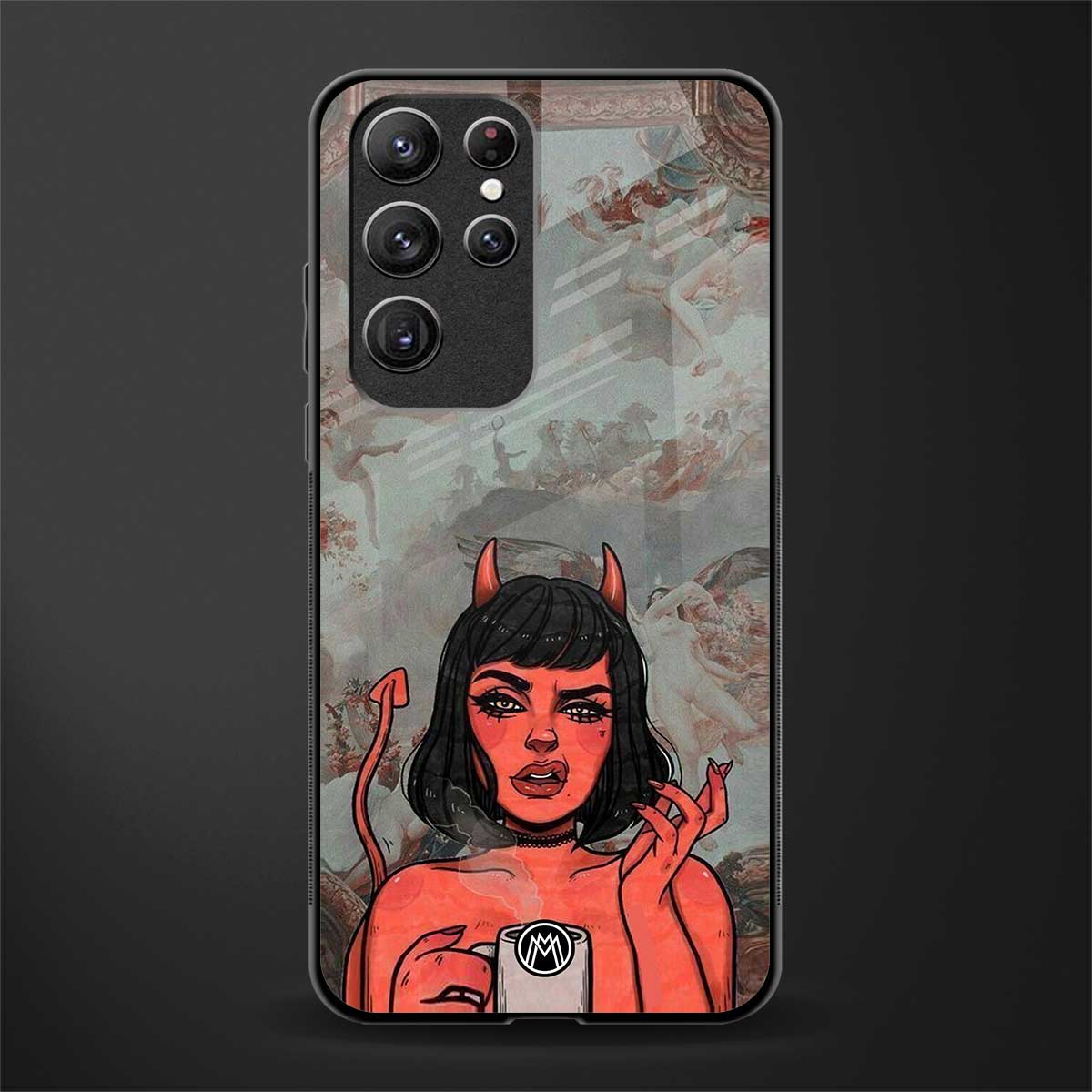 devil buys mymerchandize glass case for samsung galaxy s22 ultra 5g image