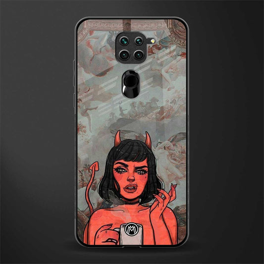 devil buys mymerchandize glass case for redmi note 9 image
