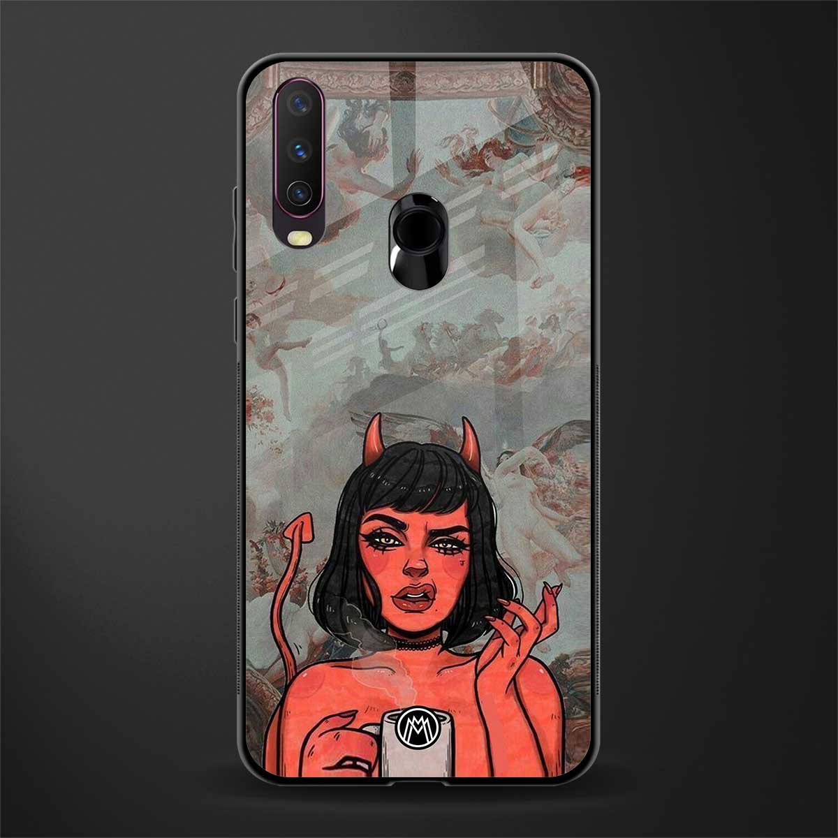 devil buys mymerchandize glass case for vivo y12 image