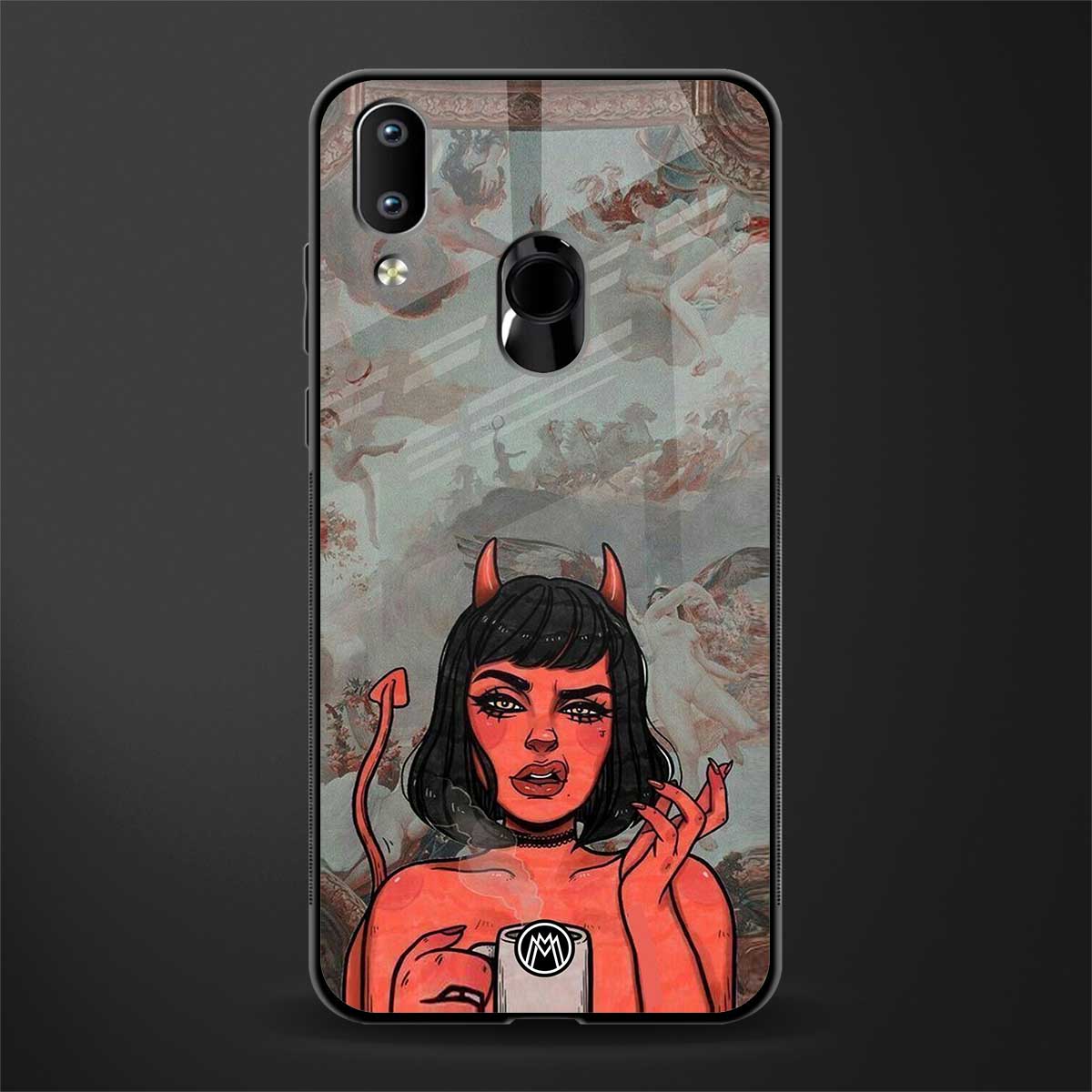devil buys mymerchandize glass case for vivo y91 image