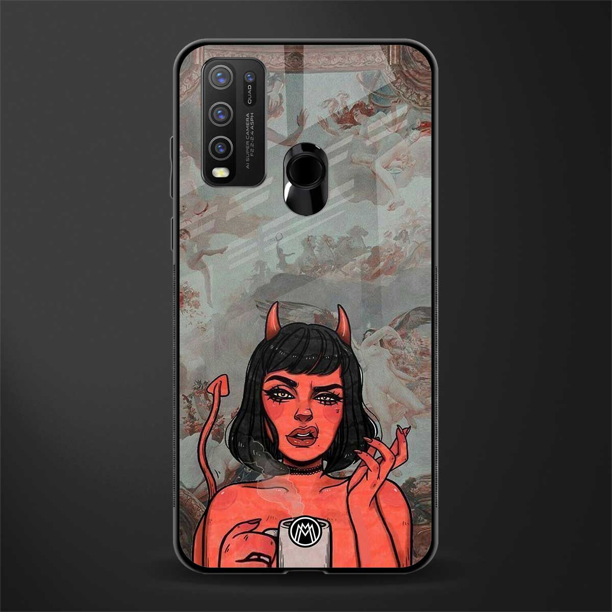 devil buys mymerchandize glass case for vivo y50 image
