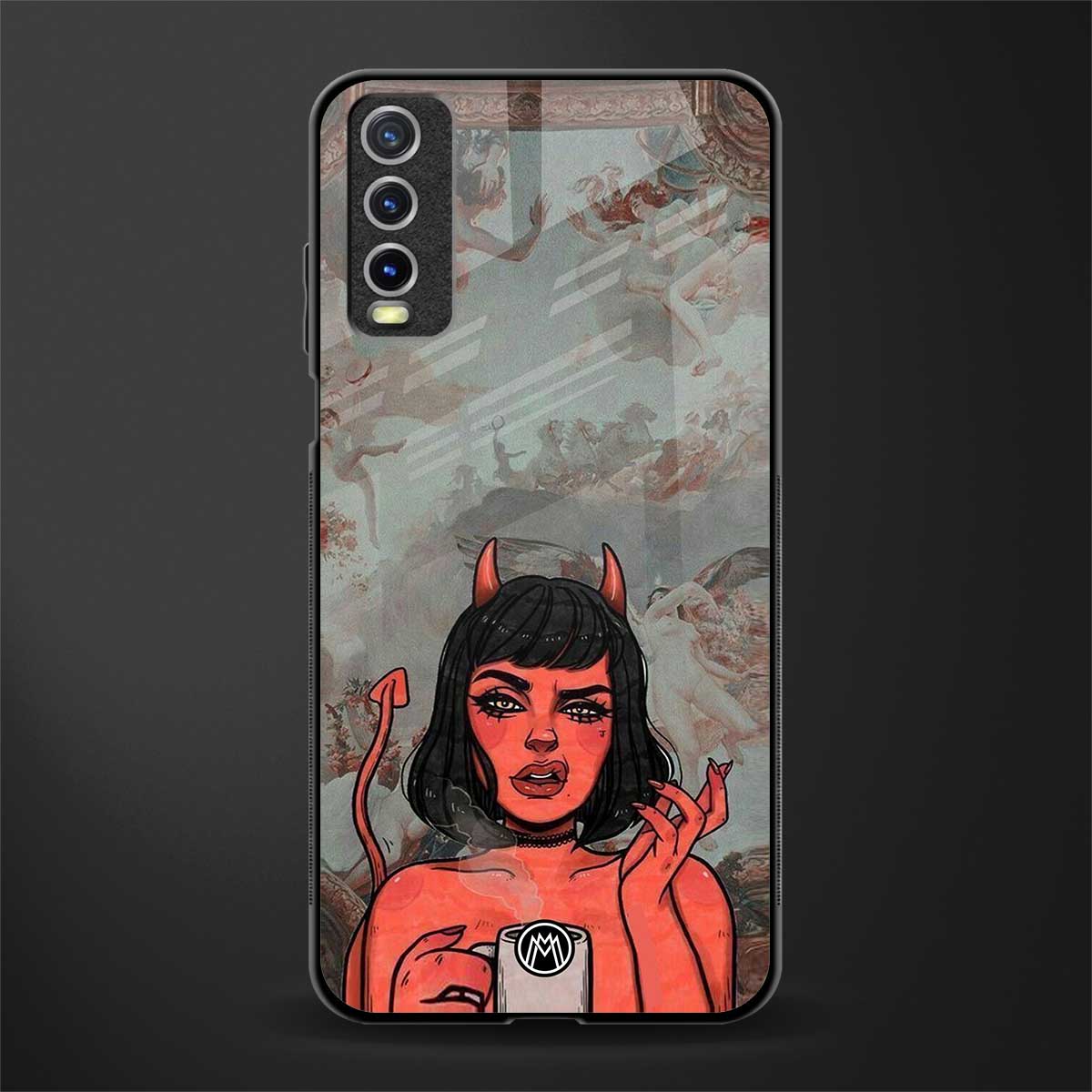 devil buys mymerchandize glass case for vivo y20 image