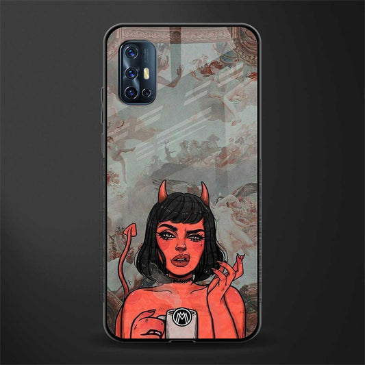 devil buys mymerchandize glass case for vivo v17 image