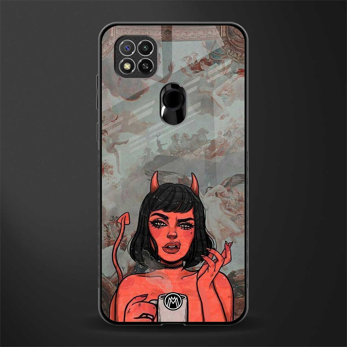 devil buys mymerchandize glass case for redmi 9 image