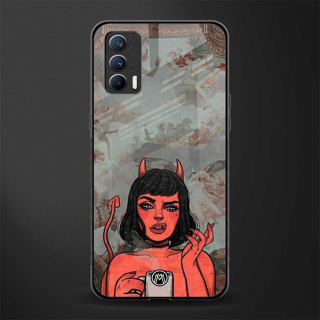 devil buys mymerchandize glass case for realme x7 image