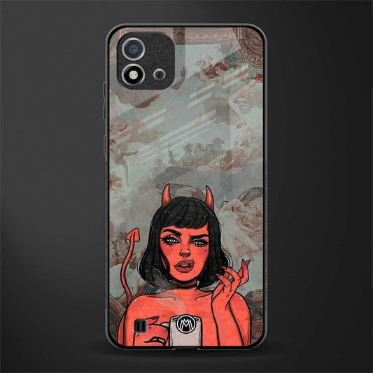 devil buys mymerchandize glass case for realme c20 image