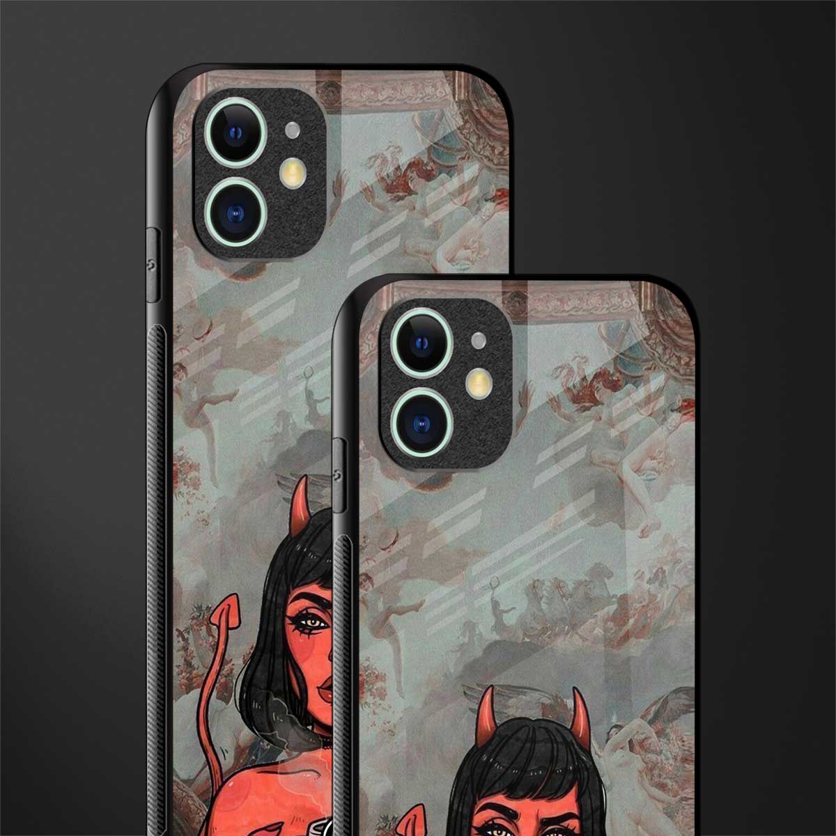 devil buys mymerchandize glass case for iphone 12 mini image-2