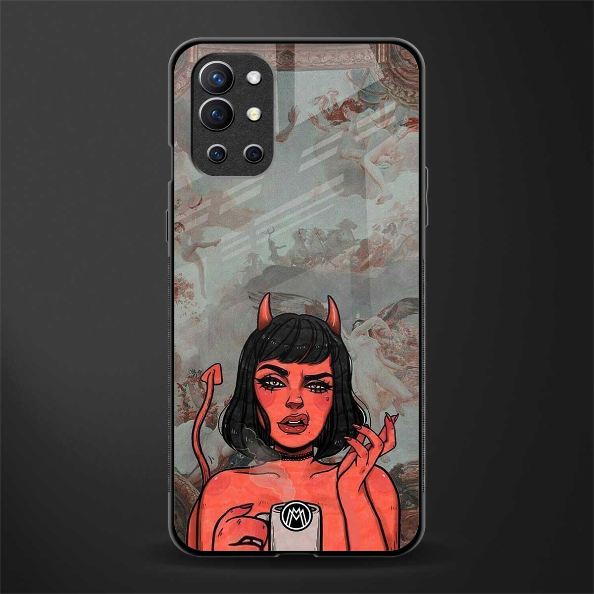 devil buys mymerchandize glass case for oneplus 9r image