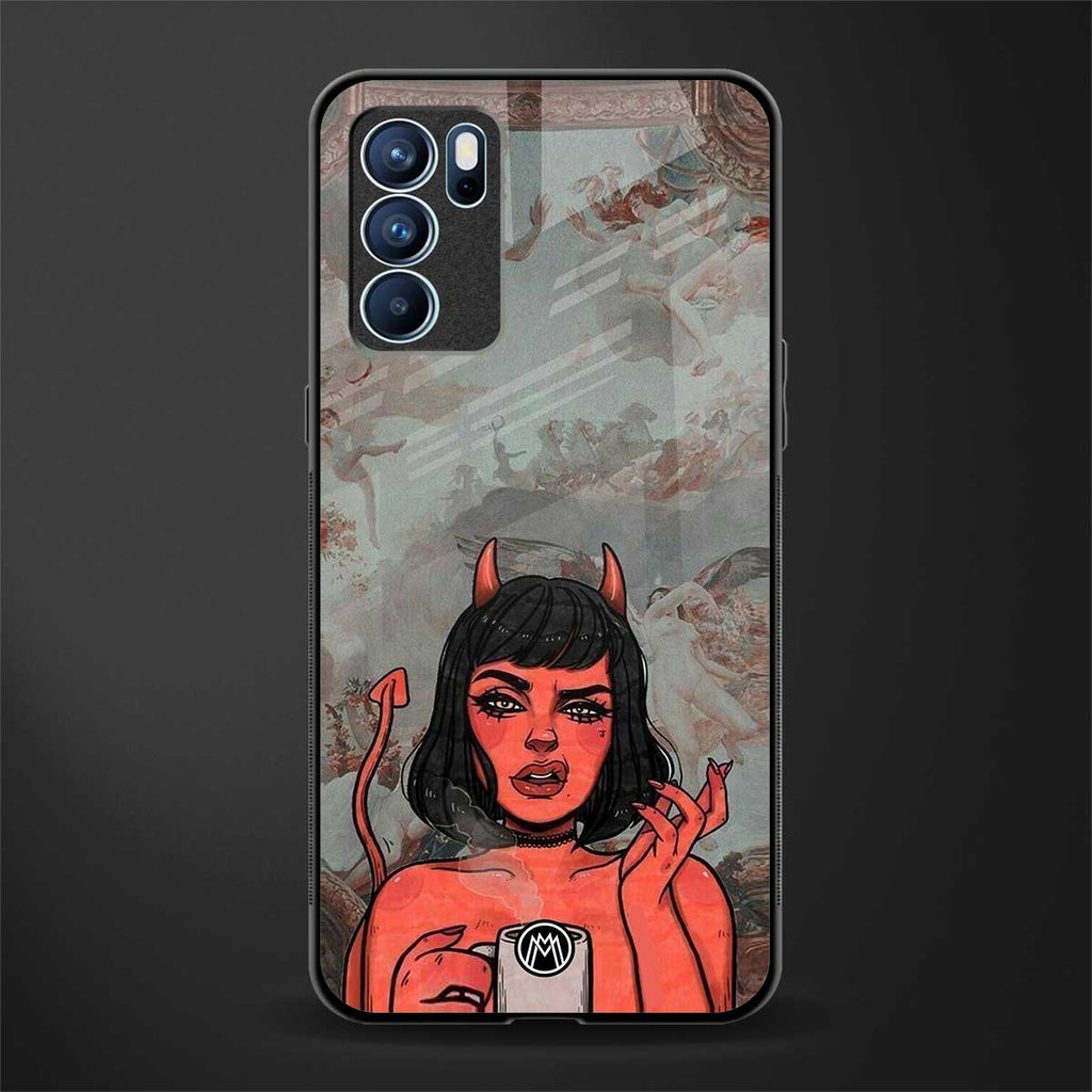 devil buys mymerchandize glass case for oppo reno6 pro 5g image
