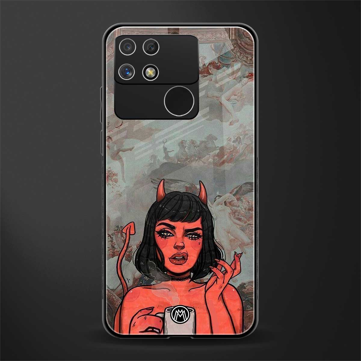devil buys mymerchandize back phone cover | glass case for realme narzo 50a