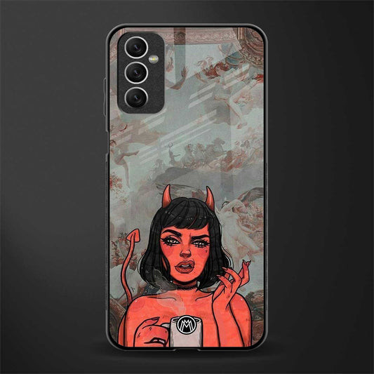 devil buys mymerchandize glass case for samsung galaxy m52 5g image