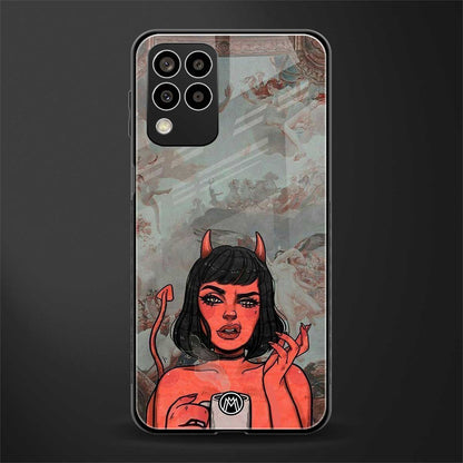 devil buys mymerchandize back phone cover | glass case for samsung galaxy m33 5g