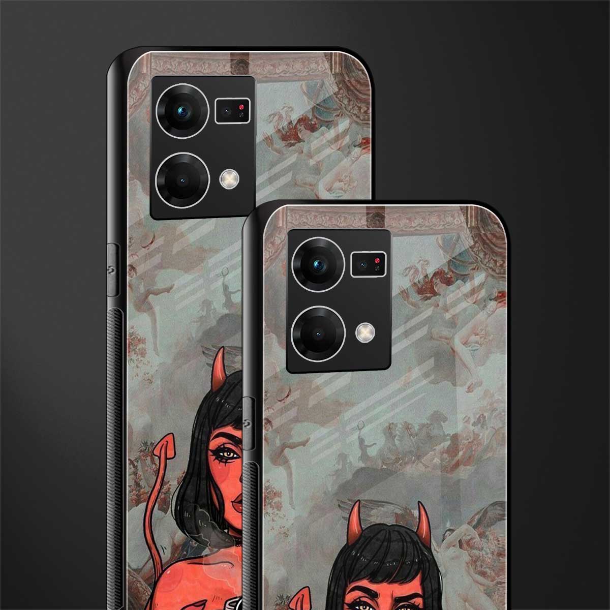 devil buys mymerchandize back phone cover | glass case for oppo f21 pro 4g