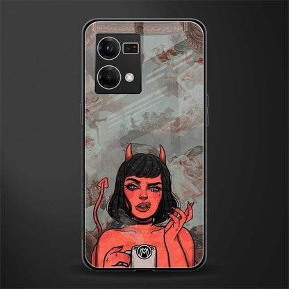 devil buys mymerchandize back phone cover | glass case for oppo f21 pro 4g