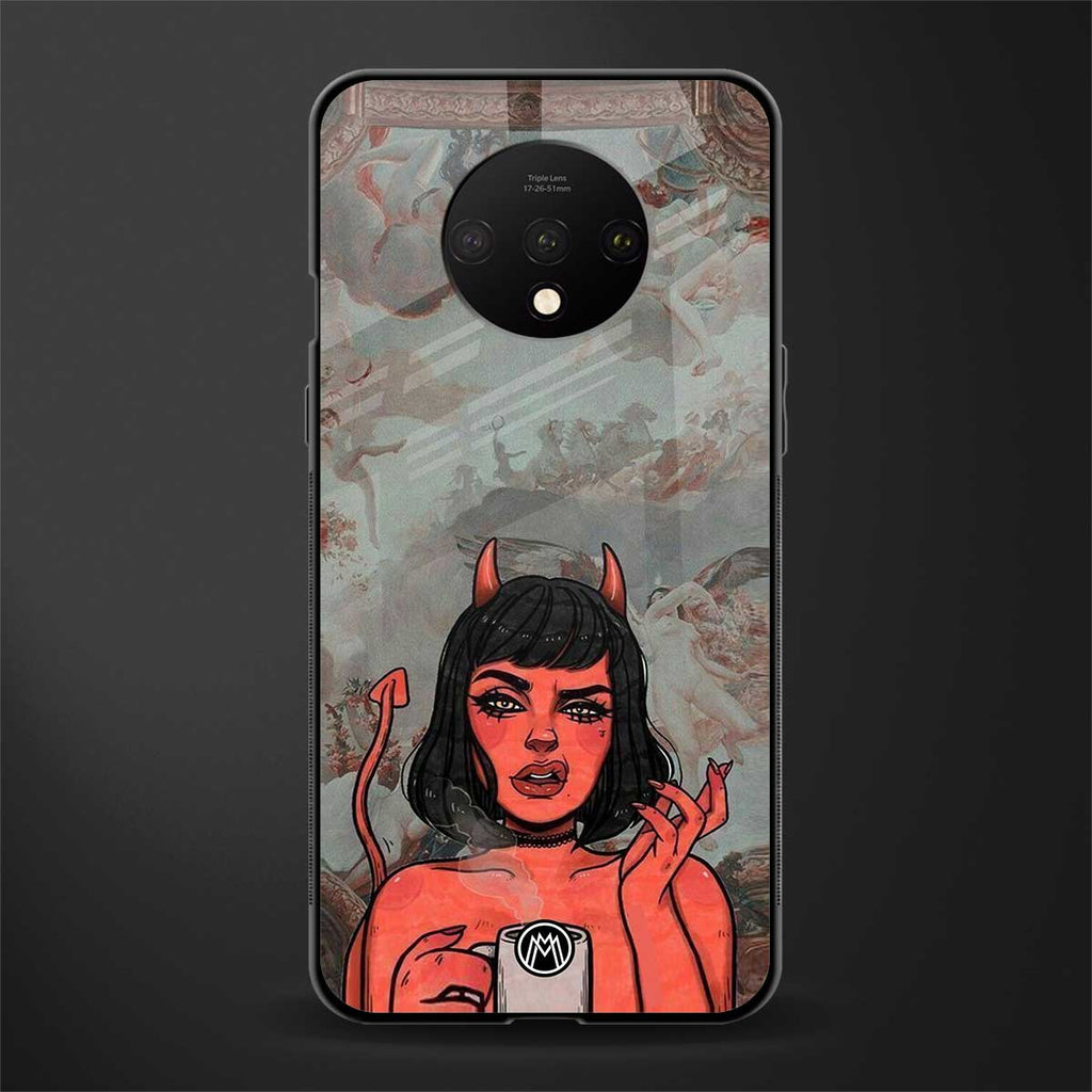 devil buys mymerchandize glass case for oneplus 7t image