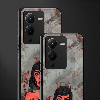 devil buys mymerchandize back phone cover | glass case for vivo v25 pro 5g