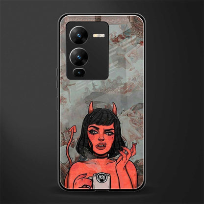 devil buys mymerchandize back phone cover | glass case for vivo v25 pro 5g