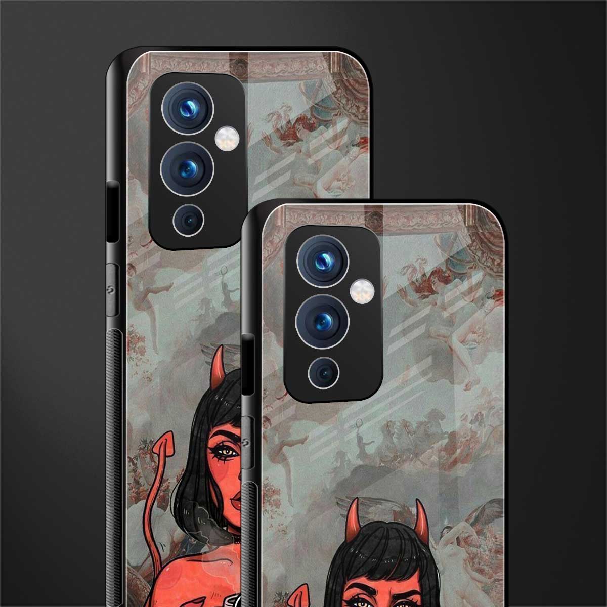 devil buys mymerchandize back phone cover | glass case for oneplus 9