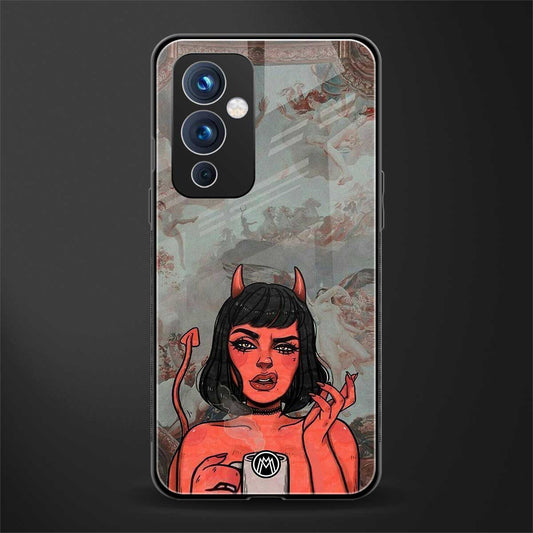 devil buys mymerchandize back phone cover | glass case for oneplus 9
