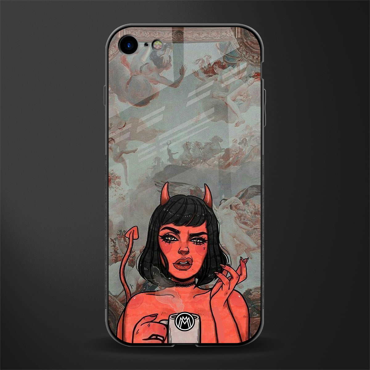 devil buys mymerchandize glass case for iphone se 2020 image