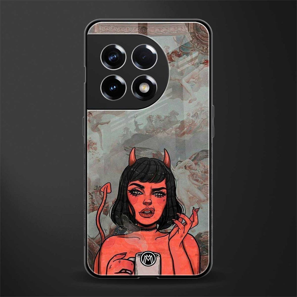 devil buys mymerchandize back phone cover | glass case for oneplus 11r