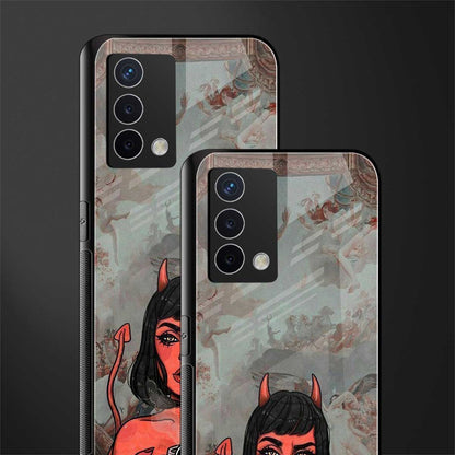 devil buys mymerchandize back phone cover | glass case for oppo a74 4g
