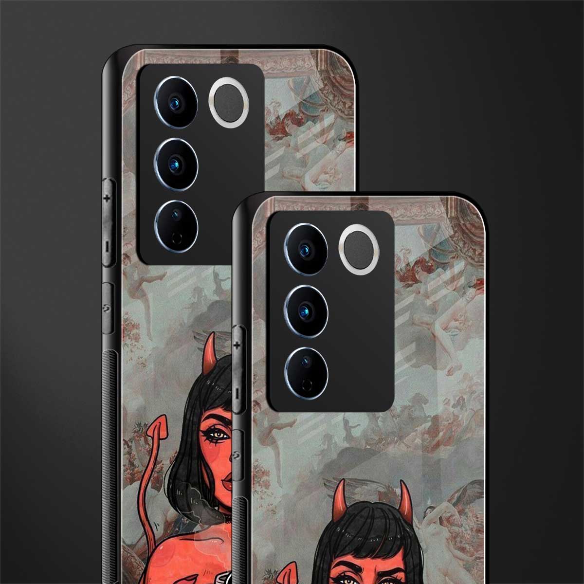devil buys mymerchandize back phone cover | glass case for vivo v27 pro 5g