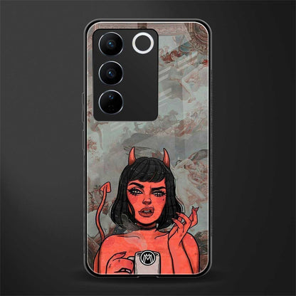 devil buys mymerchandize back phone cover | glass case for vivo v27 pro 5g