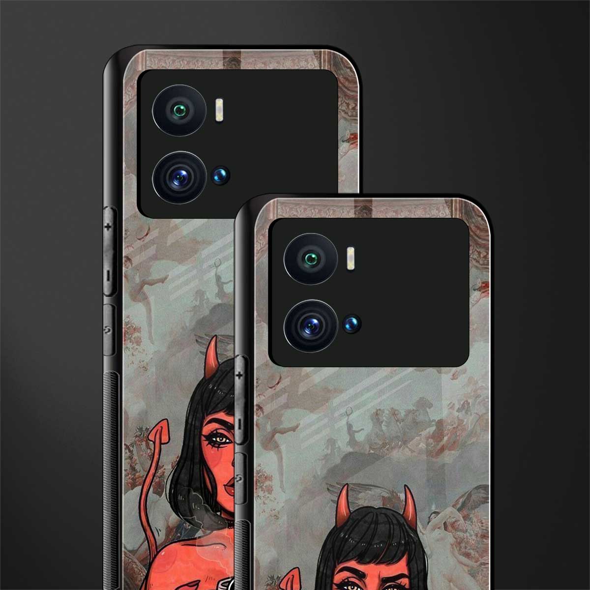 devil buys mymerchandize back phone cover | glass case for iQOO 9 Pro