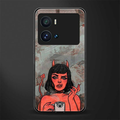 devil buys mymerchandize back phone cover | glass case for iQOO 9 Pro