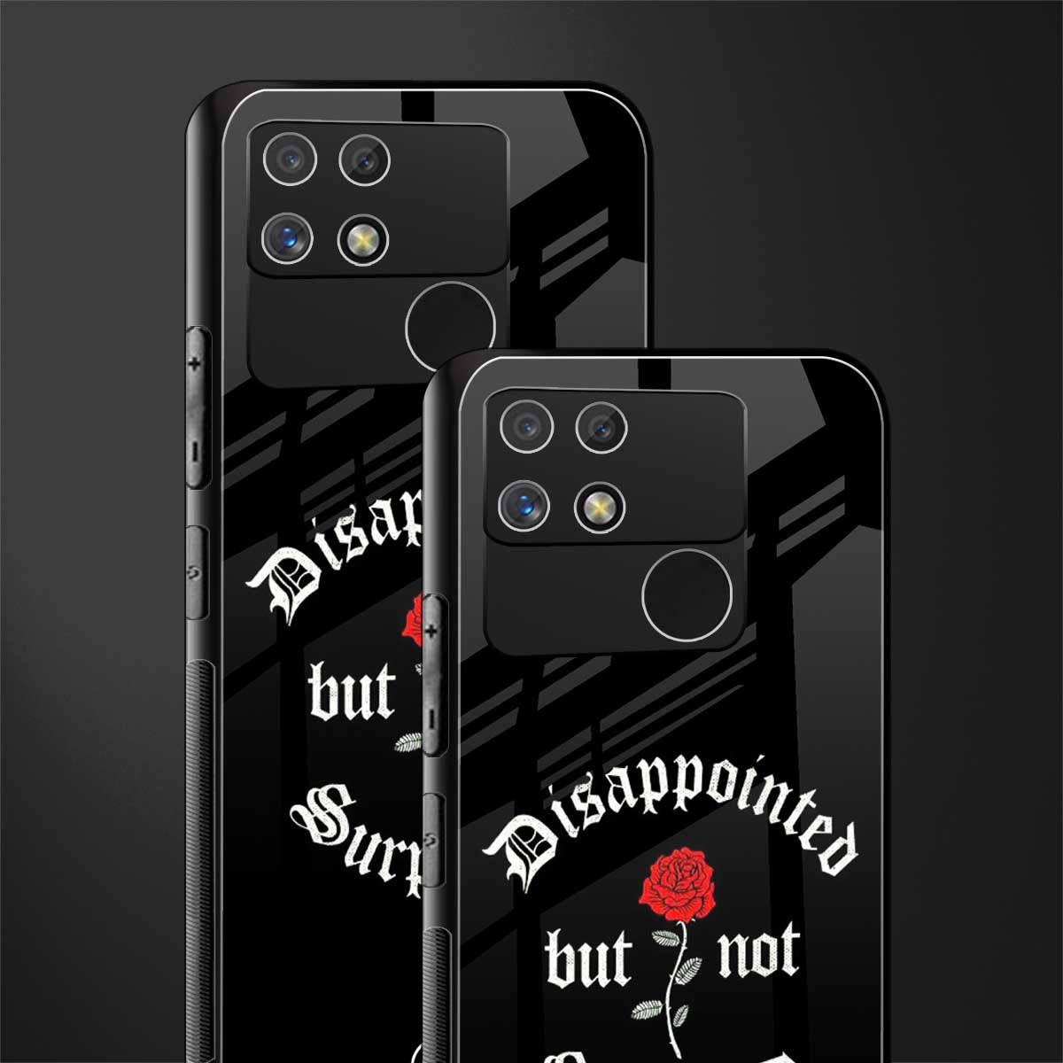 disappointed but not surprised back phone cover | glass case for realme narzo 50a