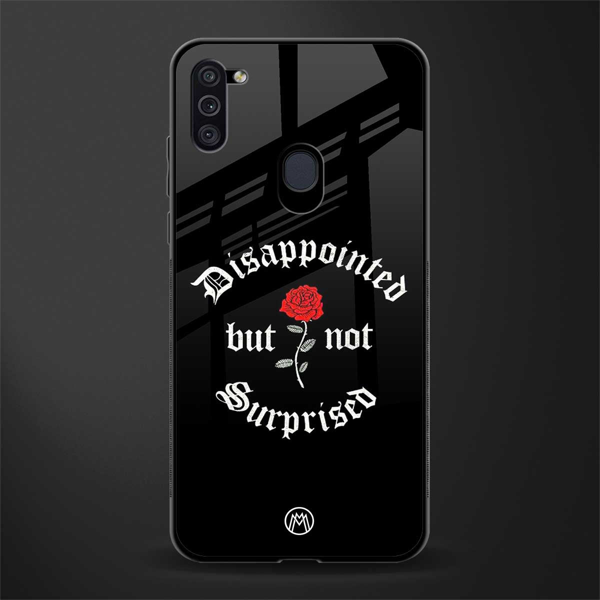disappointed but not surprised glass case for samsung galaxy m11 image