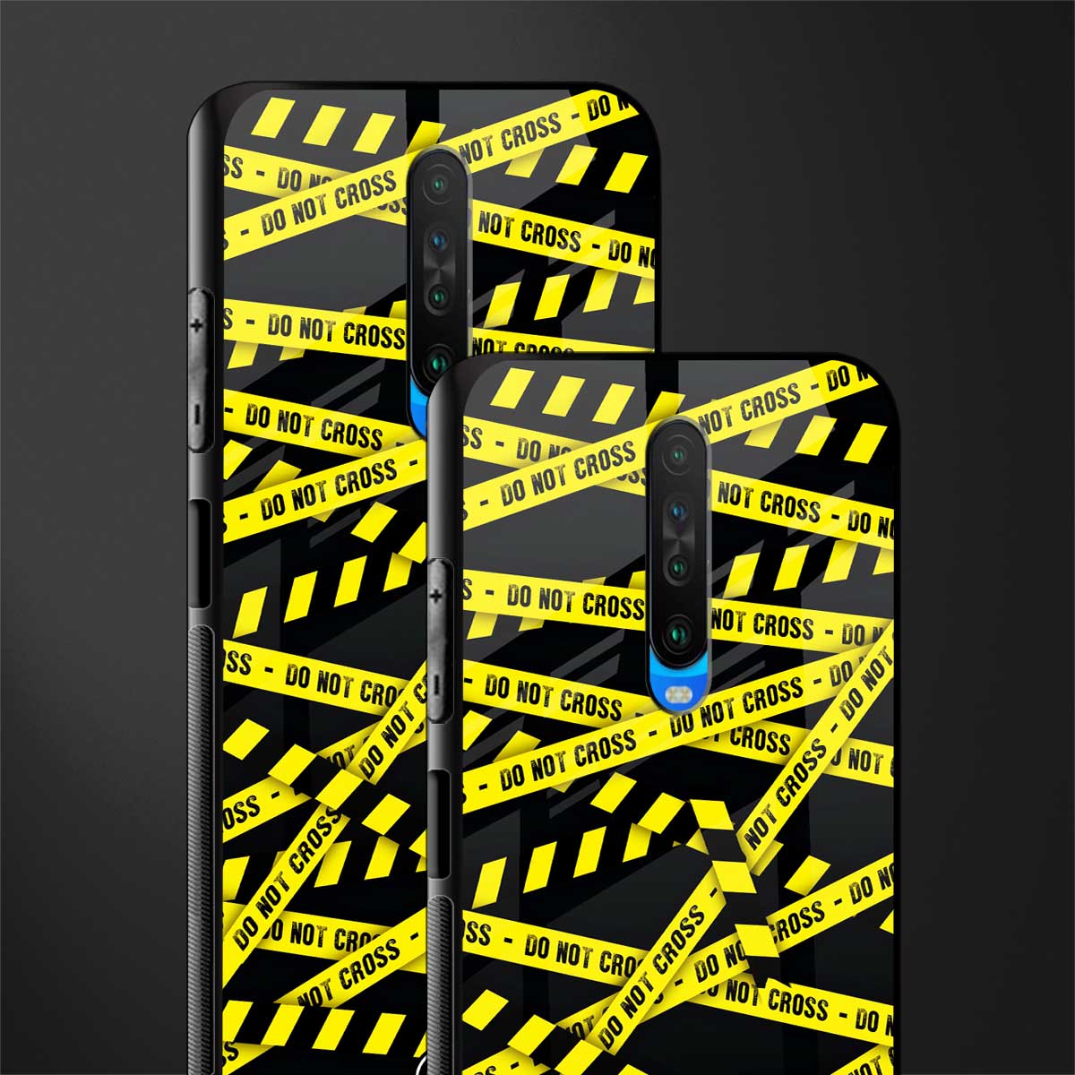 do not cross warning glass case for poco x2 image-2