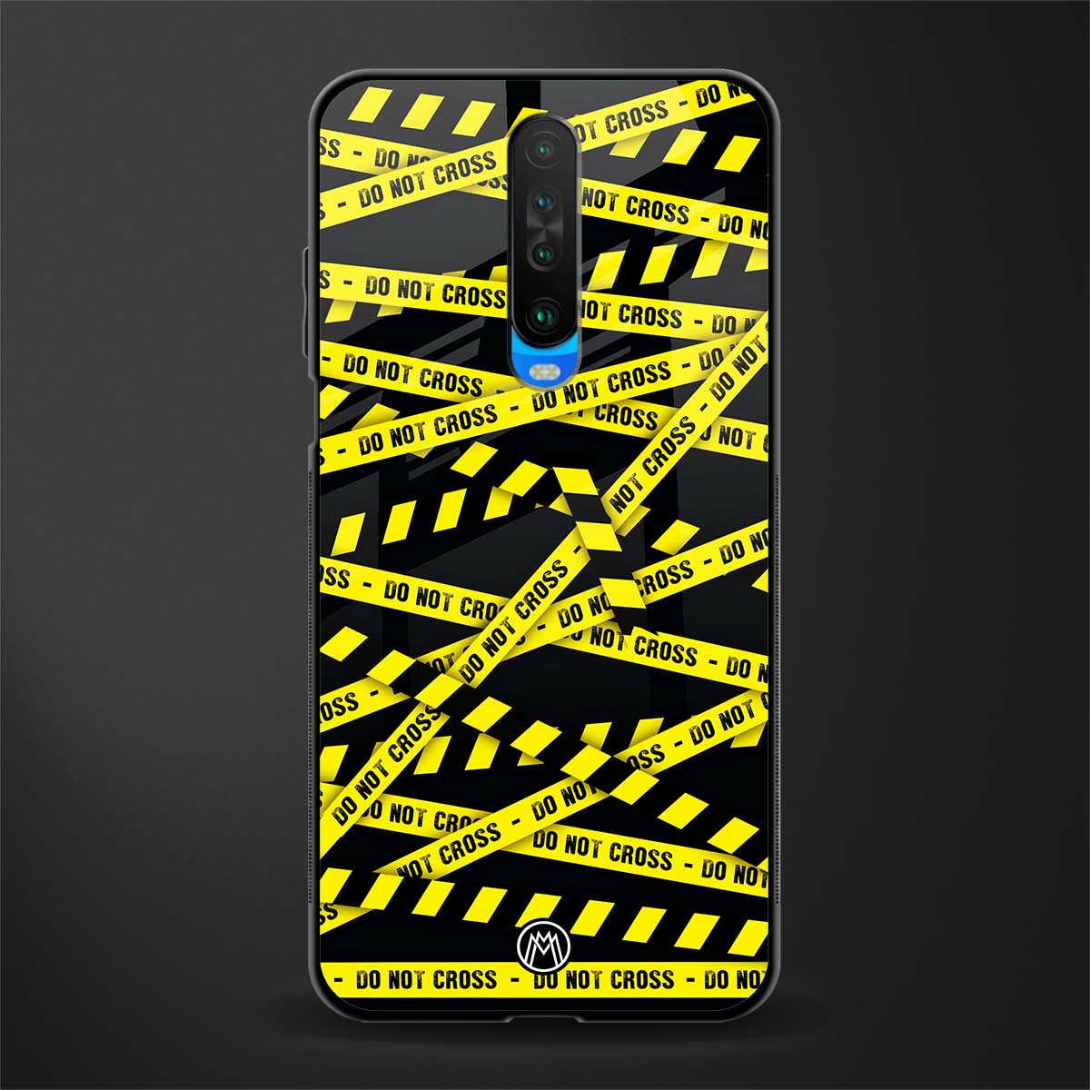 do not cross warning glass case for poco x2 image