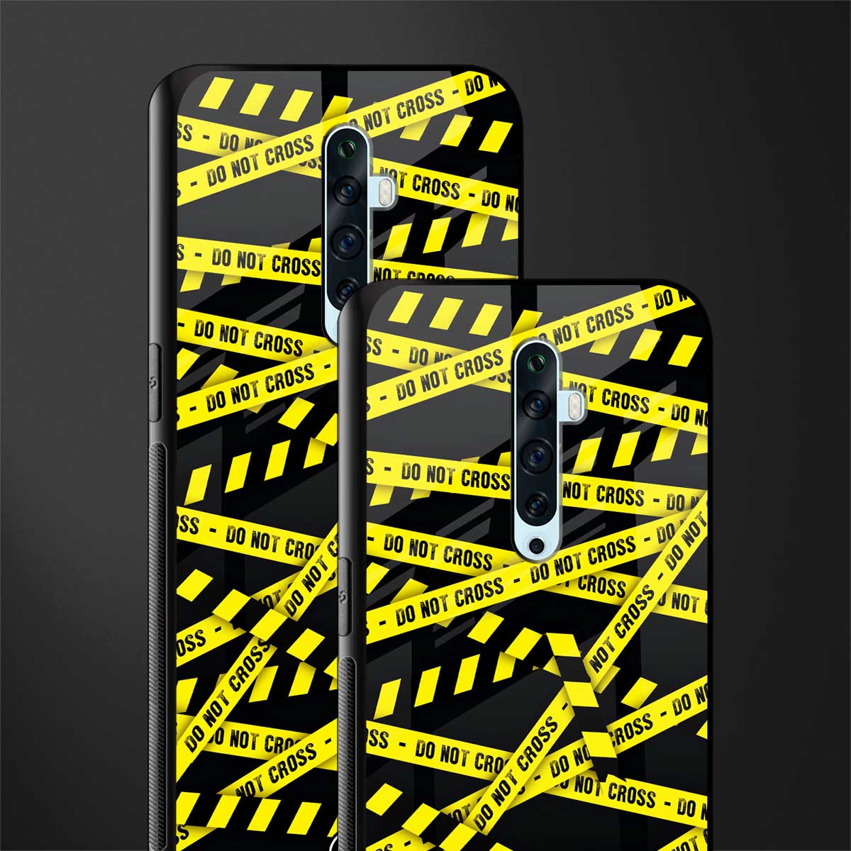 do not cross warning glass case for oppo reno 2z image-2