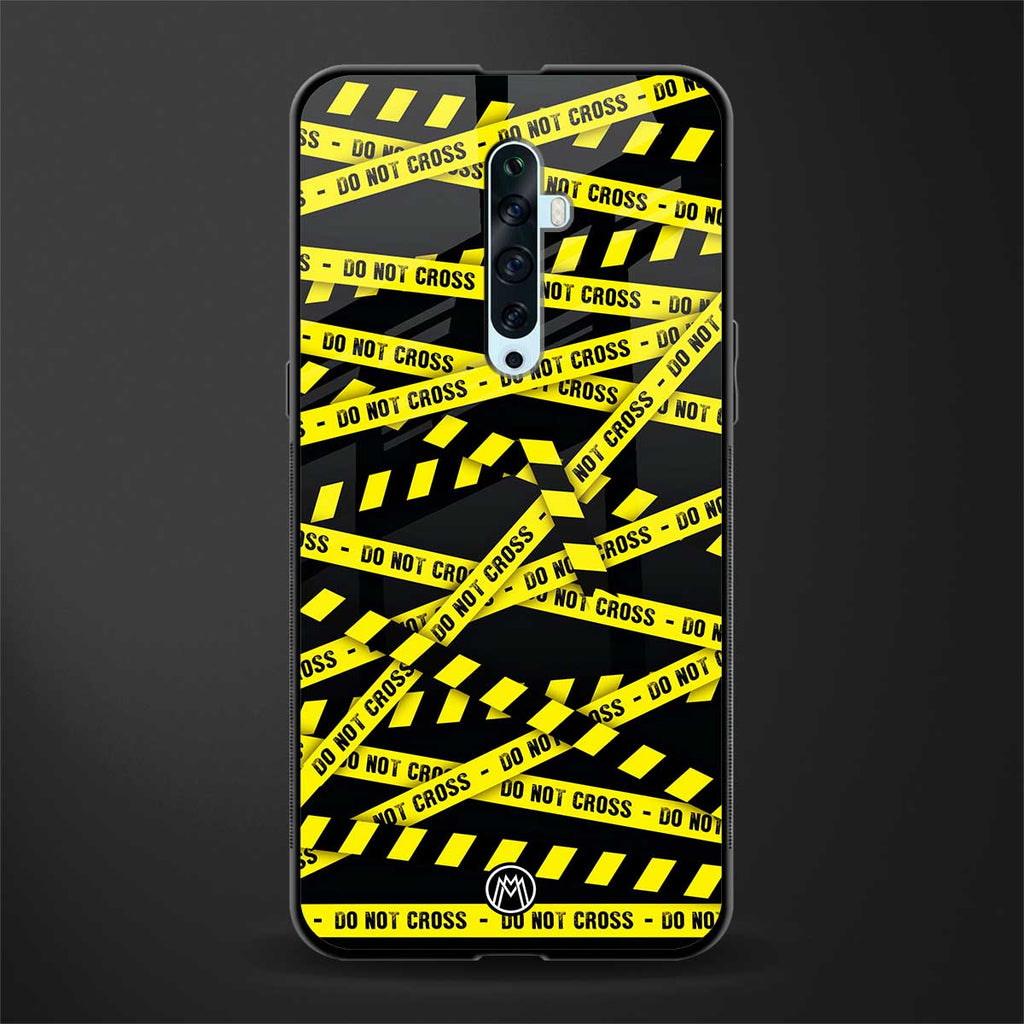 do not cross warning glass case for oppo reno 2f image