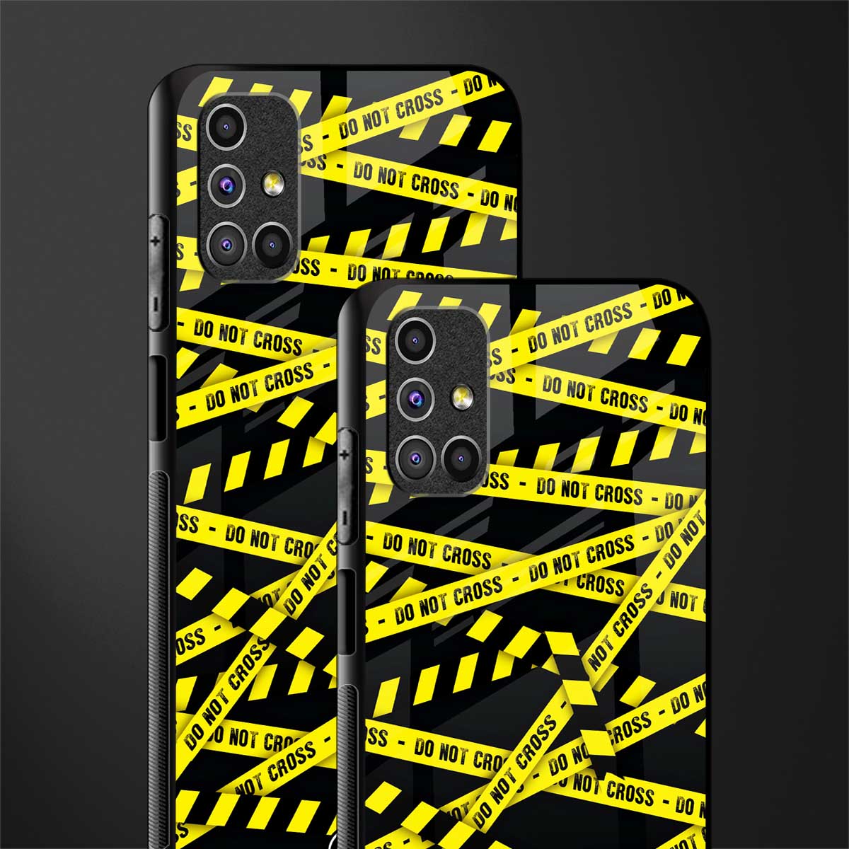 do not cross warning glass case for samsung galaxy m31s image-2