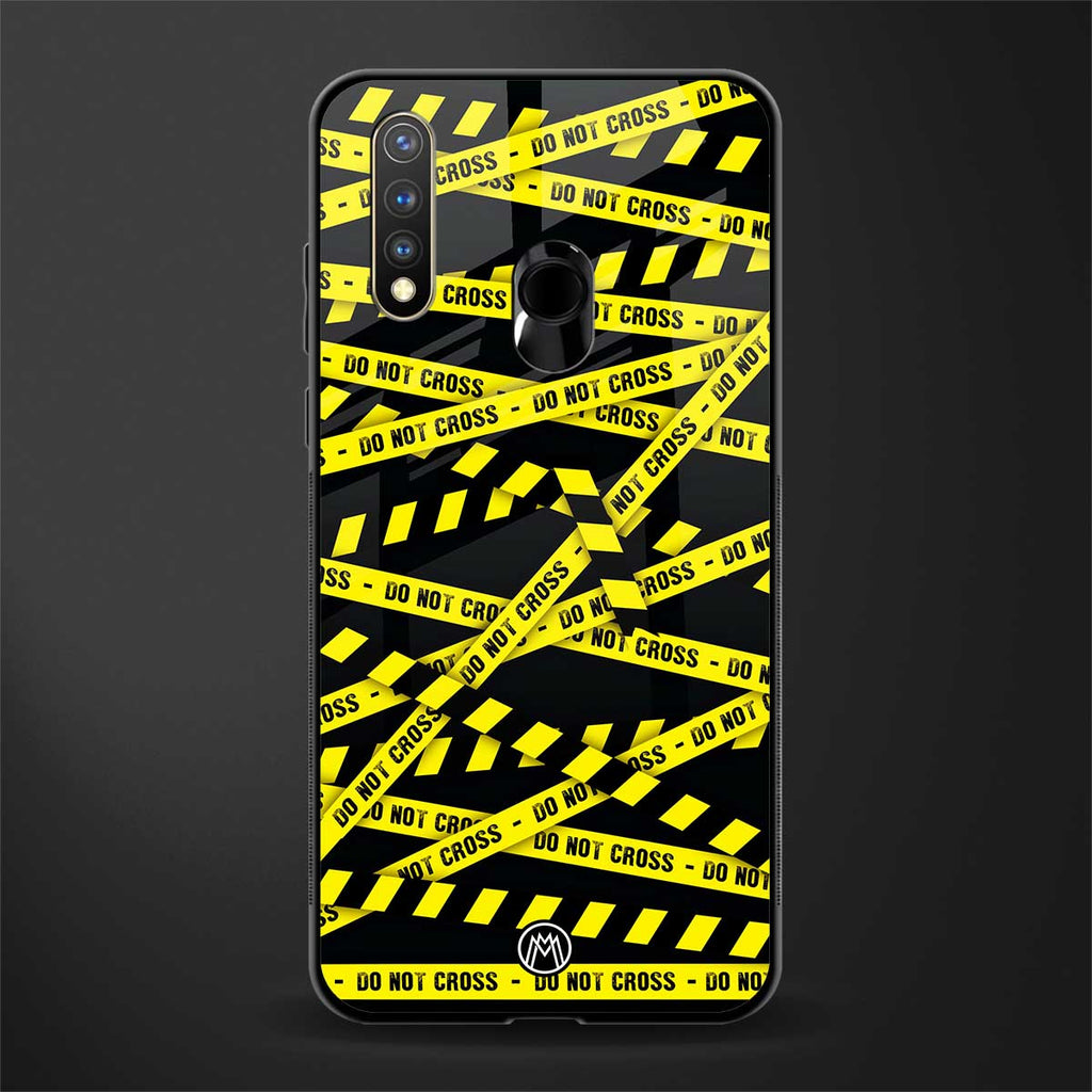 do not cross warning glass case for vivo u20 image