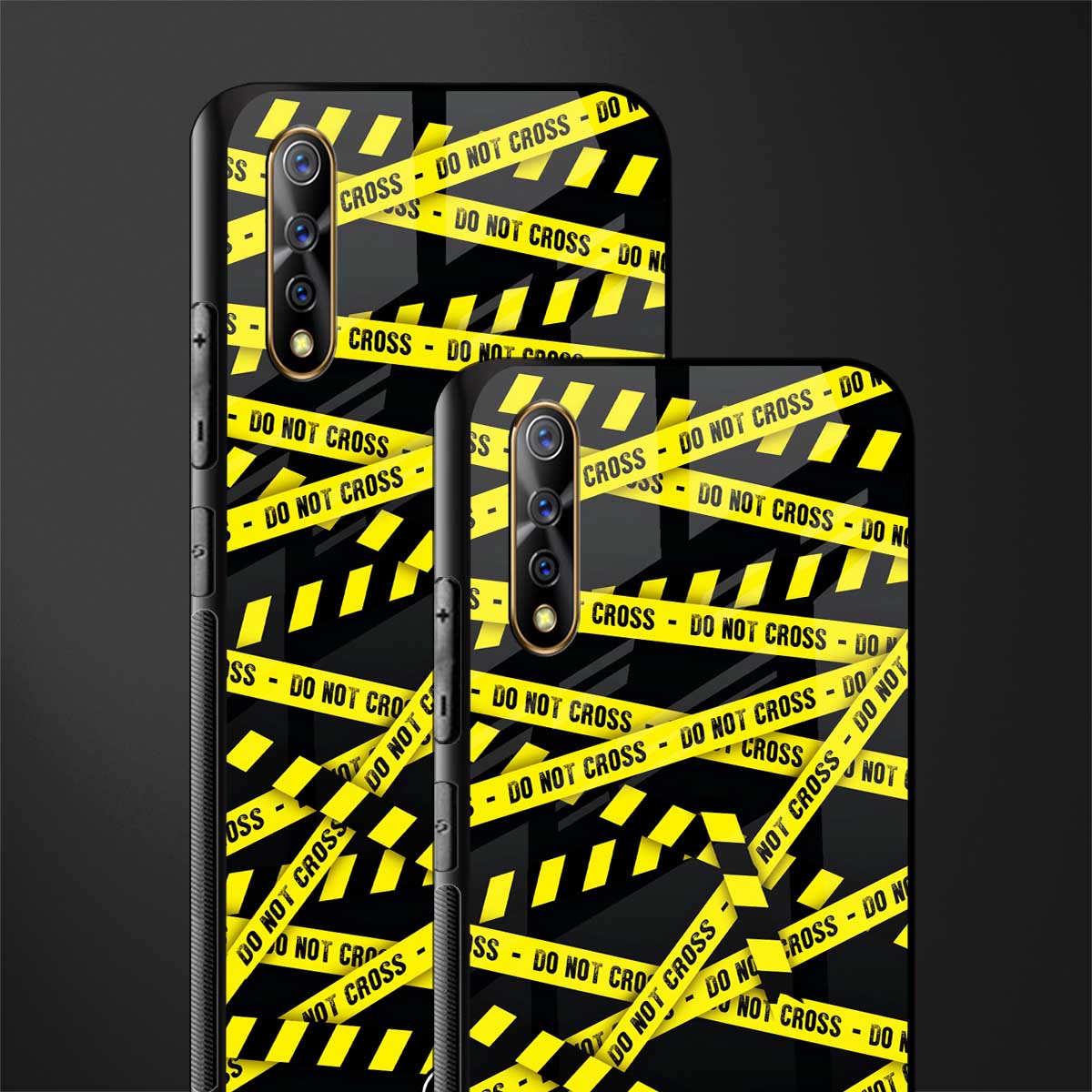 do not cross warning glass case for vivo z1x image-2