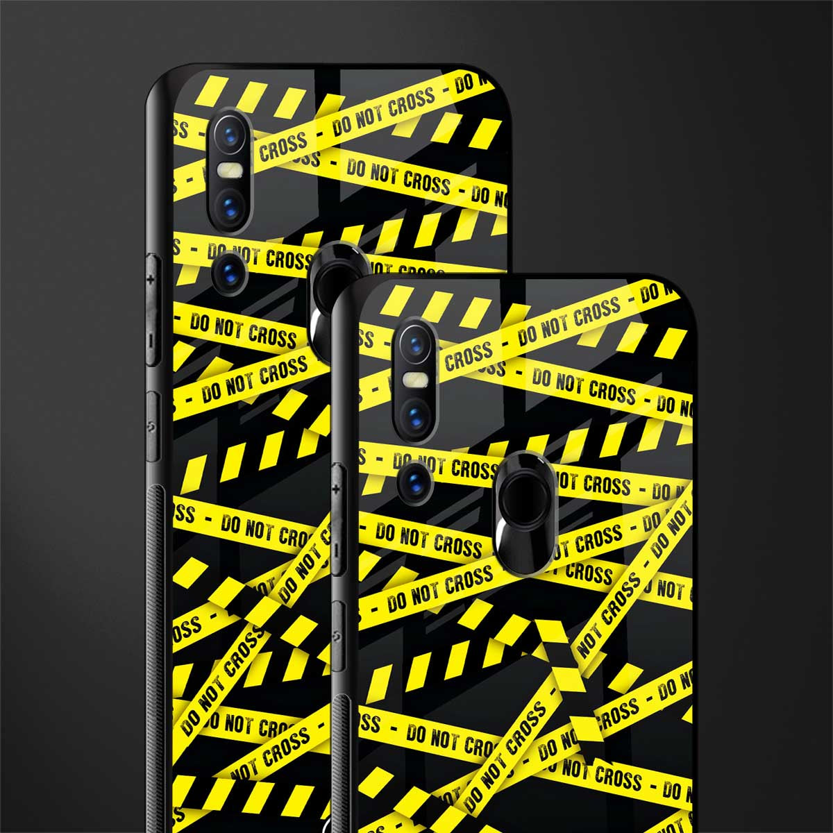 do not cross warning glass case for vivo v15 image-2