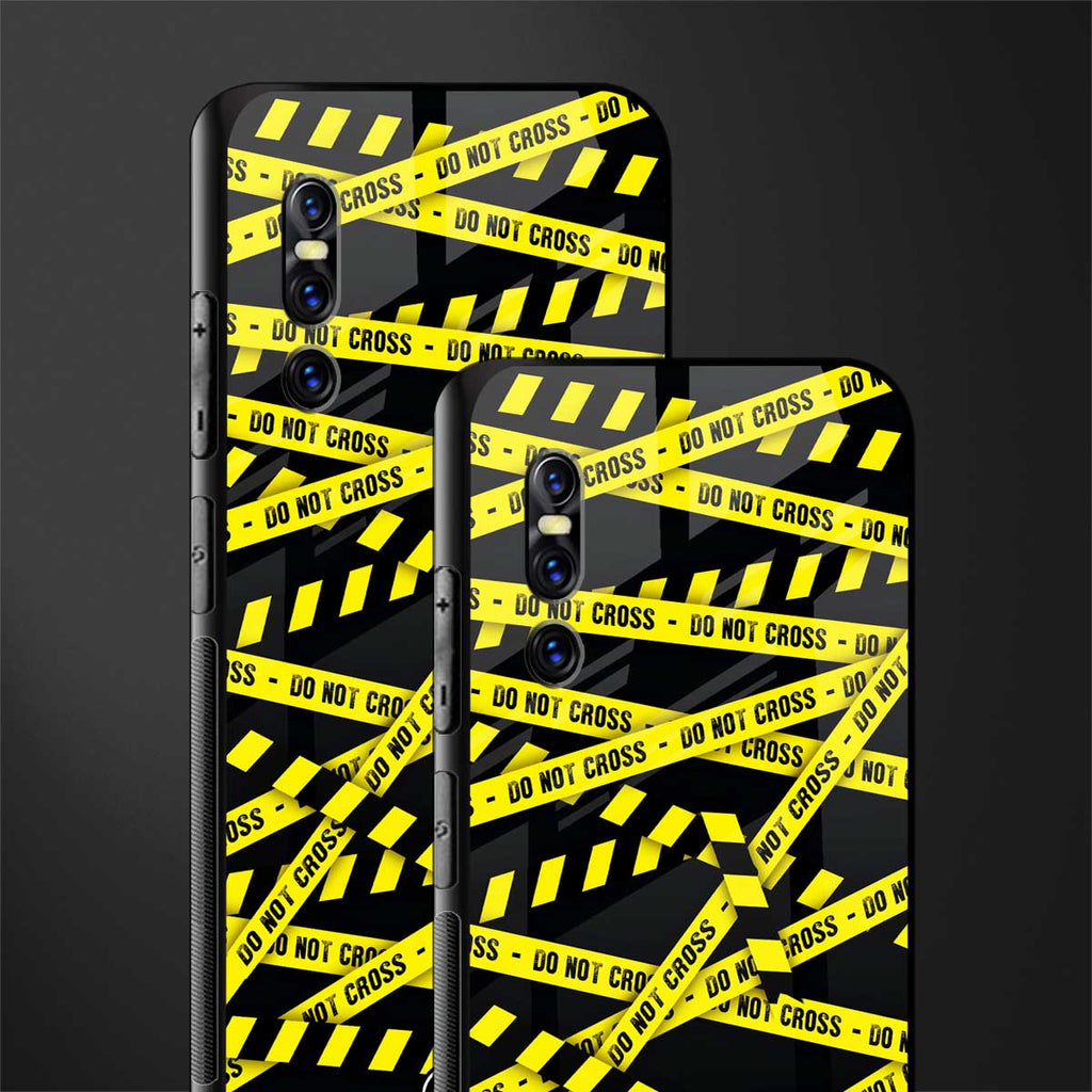 do not cross warning glass case for vivo v15 pro image-2